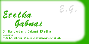 etelka gabnai business card